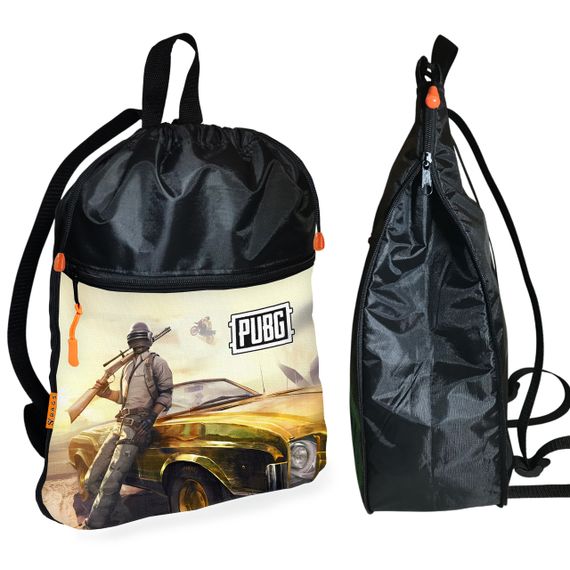 Рюкзак-мішок для взуття, спортивної форми Пабг «PUBG» дитяча сумка для змінки з розширювачем (01351)