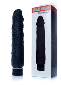 Вібратор - Real Skin Multispeed Black, 22 см Sex Aura