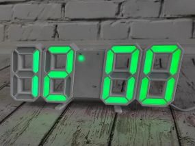 Электронные настольные часы с будильником и термометром VST-883 Зеленые