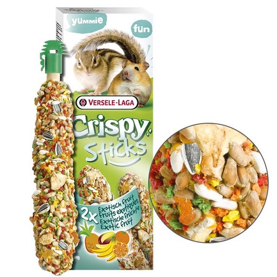 Лакомство для хомяков и белок Versele-Laga Crispy Sticks Exotic Fruit, 2 шт х 55 гр