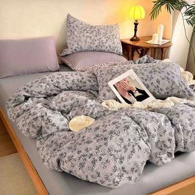 Постільна білизна полуторна з мусліну Colorful Home Print 2 21831 150х210 см