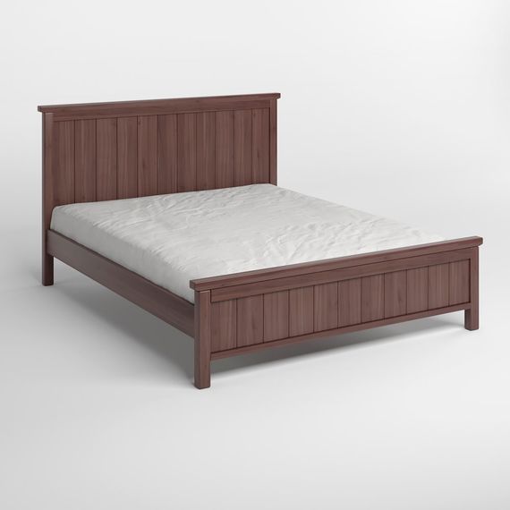 Двоспальне дерев'яне ліжко Mebigrand Вірджинія Горіх темний 160х190 см (MBG-3182) | Зображення 1