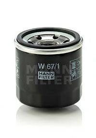 Фільтр масляний двигуна (вир-во MANN) MANN-FILTER W671 на MAZDA TELSTAR II (GC)