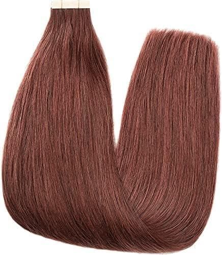 Накладні пасма натурального волосся Tape-In 50 см 50 г, Стрічкове нарощування, червоно-каштанові, 20 штук HotLulana | Зображення 1
