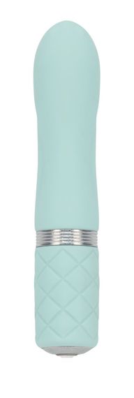 Роскошный вибратор PILLOW TALK - Flirty Teal с кристаллом Swarovski, гибкая головка