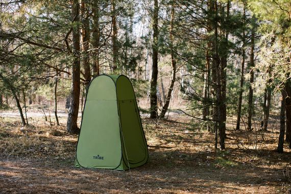 Намет душ-туалет Tribe Shower Lite олива, палатка для дачі, походу, кабіна для перевдягання | Зображення 3