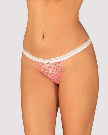 Трусики стринги кружевные Obsessive Bloomys thong S/M sexstyle | Зображення 7
