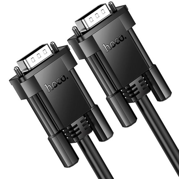 Кабель Hoco US11 VGA male to VGA male HD (1м), чорний | Зображення 3