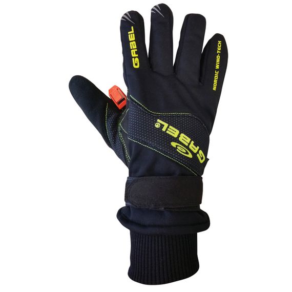 Рукавиці для скандинавської ходьби Gabel Wind Tech N.C.S. Black/Green M (8015012100008) | Зображення 1