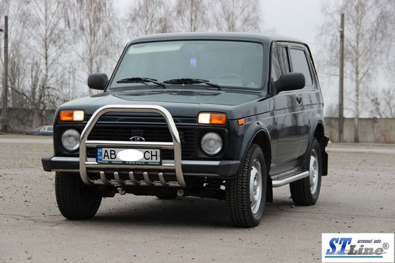 Кенгурятник QT007 (нерж.) для Lada Niva та Urban | Зображення 3