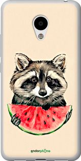 Чохол на Meizu M3s Єнотик з кавуном "4605t-943-2448"