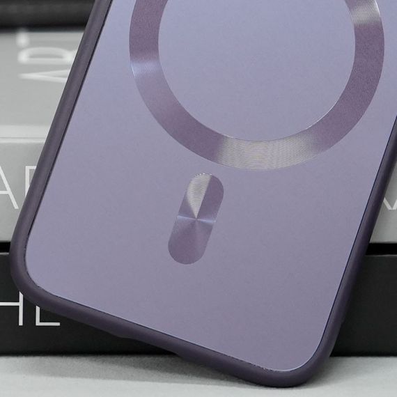Чехол TPU+Glass Sapphire Midnight with MagSafe для Apple iPhone 15 Plus (6.7") Фиолетовый / Deep Purple | Зображення 2