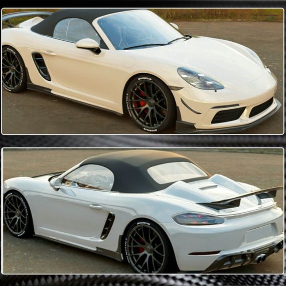 Боковые Пороги V2 (2016-2019, Карбон) для Porsche Boxster/Cayman 982 (718) 2016- гг | Зображення 2