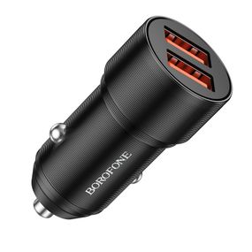АЗП Borofone BZ19 Wishdom (2USB-A) Black