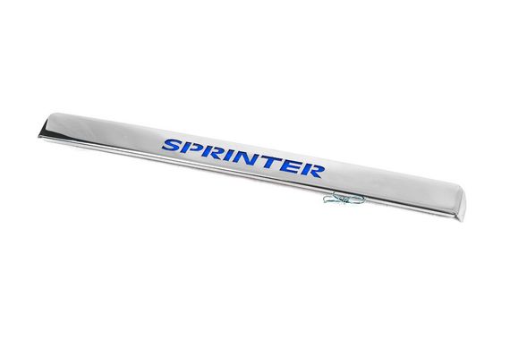 Планка над номером подсветкой (нерж.) Красная подсветка для Mercedes Sprinter 2006-2018 гг.