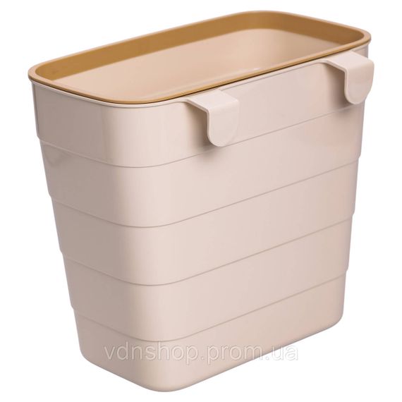 Відро для сміття на дверцята 6 (л) відро для сміття пластикове навісне Бежевий HP-45-18BE | Зображення 1