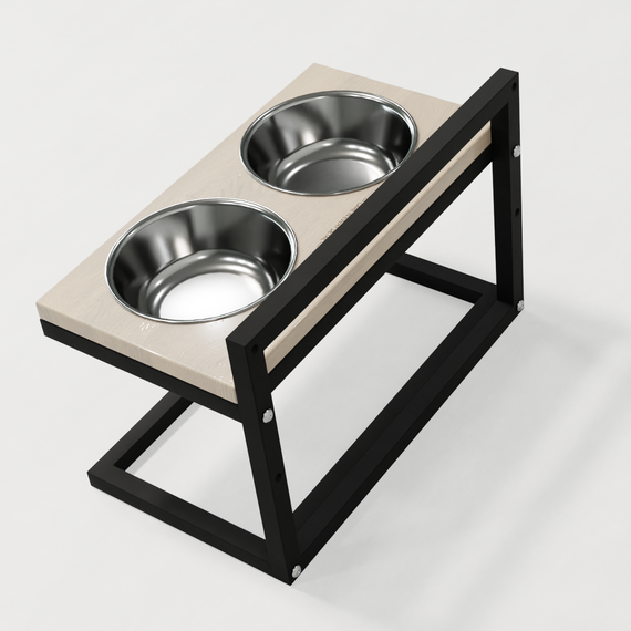 Миски на регульованій підставці для середніх собак Hollky Flex M (2 × 0.85 л) FM-422530-BLWH | Зображення 3