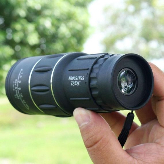Мощный монокуляр с двойной фокусировкой 16x52, в чехле / Туристический монокуляр для охоты и рыбалки | Зображення 5