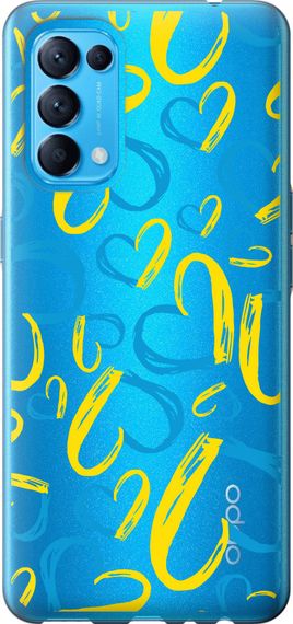 Чехол на Oppo Reno5 Сердца UA "5292u-2206-17620"