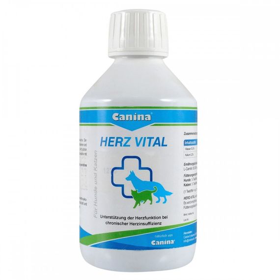 Витамины Canina Herz-Vital для собак и кошек, поддержка сердца, 250 мл