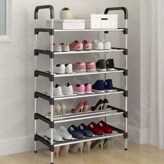 Полка для обуви KAR197 New Shoe Rack • Напольный стеллаж для обуви KAR197 New Shoe Rack на 6 ярусов 56 × 28 × 113 см для прихожей | Зображення 5