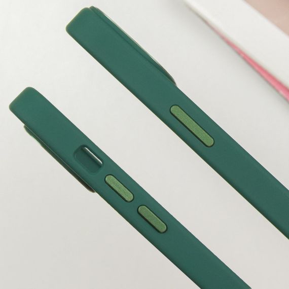 TPU чехол Bonbon Metal Style with MagSafe для Apple iPhone 15 (6.1") Зеленый / Pine green | Зображення 3