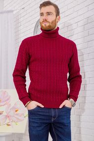 Свитер-гольф мужской  цвет бордовый 161R1033