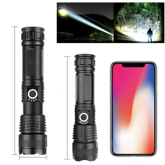 Потужний тактичний ліхтар USB 1500Lm до 1200 м ZOOM XPRO BLX71-P90 (234566288_270) | Зображення 7
