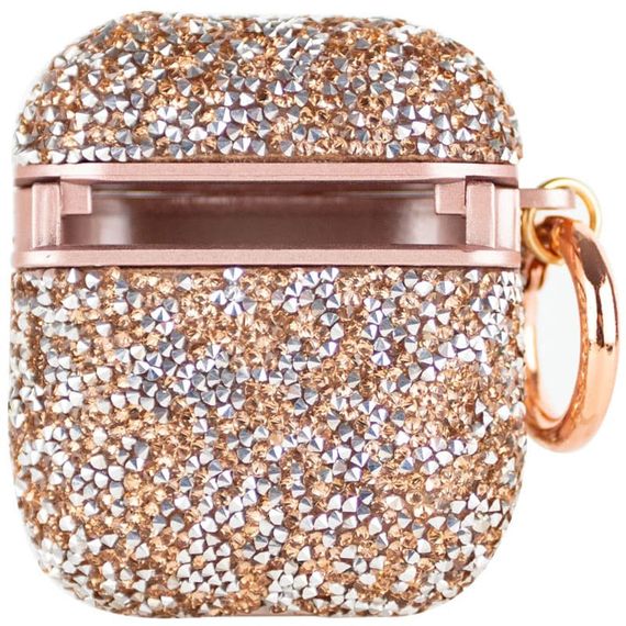 TPU чохол Bling World Rock Diamond для навушників AirPods 1/2 Рожевий | Зображення 1