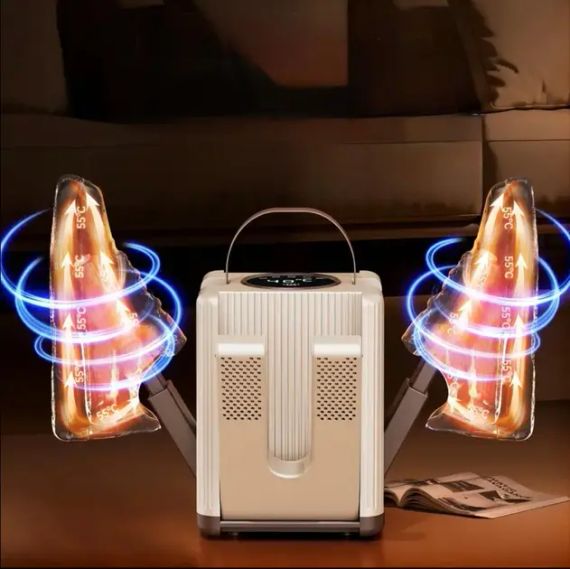 Сушилка для обуви, электросушилка на 3 пары с таймером от 30 до 120 минут быстрой сушки ботинок с ультрафиолетом, вертикальная с антибактериальным эффектом | Зображення 1