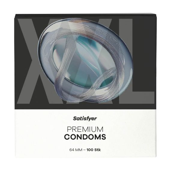Презервативы – Satisfyer Premium Condoms 64 мм (XXL), 100 шт. sexstyle