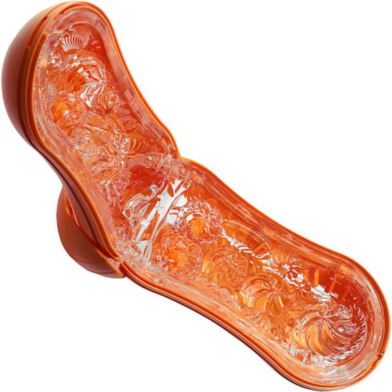 Мастурбатор Tenga Flip Orb — Sunset Orange, з можливістю зміни тиску та стимулювальними кульками всередині | Зображення 1
