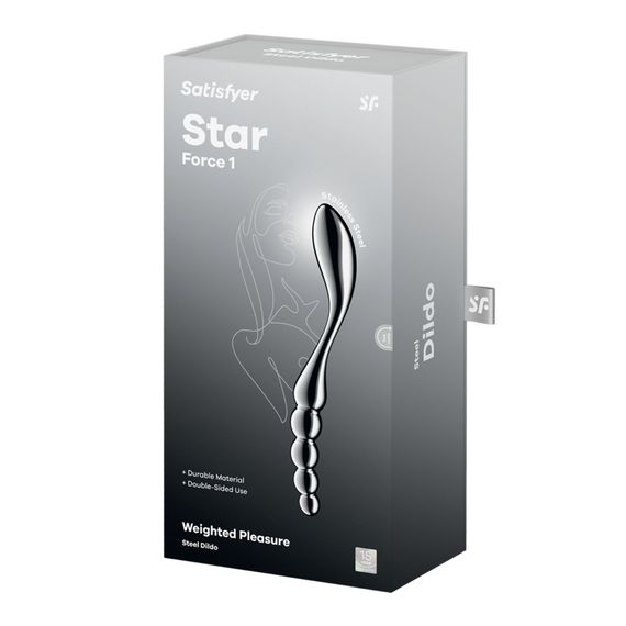 Металевий дилдо Satisfyer Star Force 1, двосторонній, можна нагрівати та охолоджувати | Зображення 4