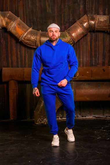 Костюм оверсайз весна синий M L