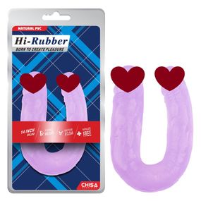 Фалоімітатор подвійний Chisa Hi-Rubber, фіолетовий sexstyle