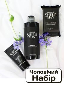 Набір для чоловіків Farmasi Shield Man Amino Acid шампунь + крем для обличчя + мило