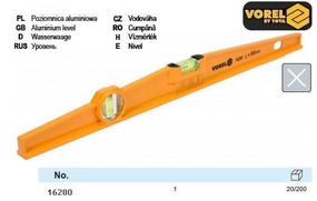 Ривень трапецевидний Польща VOREL алюминиевий; 2 капсули, l=500 мм