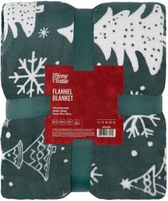 Плед Ardesto Christmas Flannel Ялинки Зелений ART0128PB 160х200 см