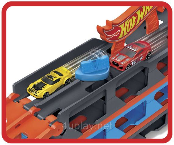 Трек автовоз Хот Вілс. Вантажівка транспортер на 20+ машинок. Hot Wheels Speedway Hauler Storage Carrier. 3 машинки в комплекті | Зображення 6