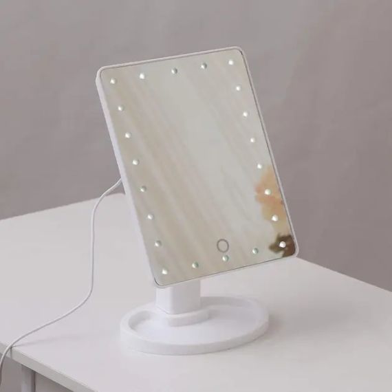 Біле Дзеркало з LED підсвічуванням для макіяжу Magic MakeUp Mirror | Зображення 1