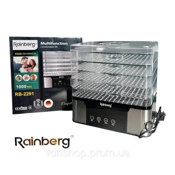 Електрична сушарка для овочів та фруктів Rainberg RB-2291 Food Dehydrator Multifunction (1000W)