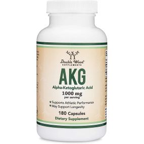 Антиоксидант Double Wood Alpha-Ketoglutaric Acid (AKG) 1000 mg (2 caps per serving) 180 Caps