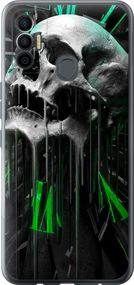 Чехол на Tecno Spark 7 KF6n Череп-часы "4100u-2421-17620"
