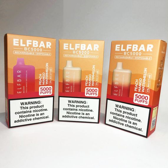 Elf Bar BC5000 смак Персик Манго Кавун (Peach Mango Watermelon) | Зображення 2