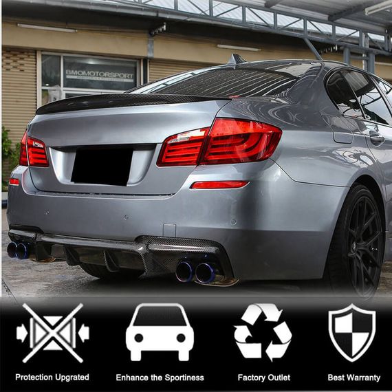 Дифузор заднього бампера V1 (для F10 M-Sport, Карбон) для BMW 5 серія F-10/11/07 2010-2016 рр | Зображення 2