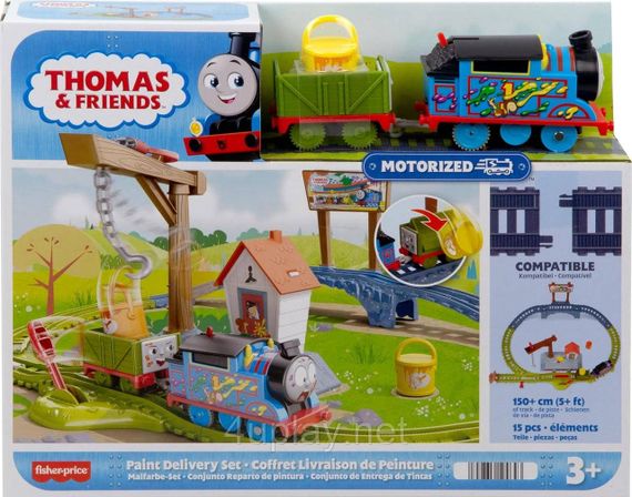 Паровозик Томас и друзья Железная дорога Цветное приключение Fisher-Price Thomas & Friends Paint Delivery Set