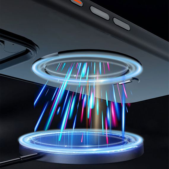 TPU+PC чохол Metal Buttons with MagSafe Colorful HQ Ring для Apple iPhone 16 (6.1") | Зображення 7