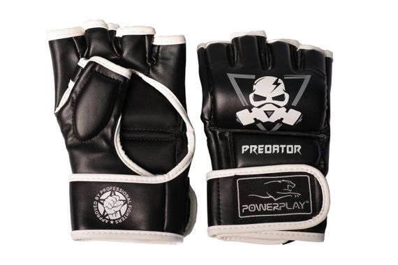 Рукавиці для MMA PowerPlay 3056 А Чорно-Білі XL | Зображення 3