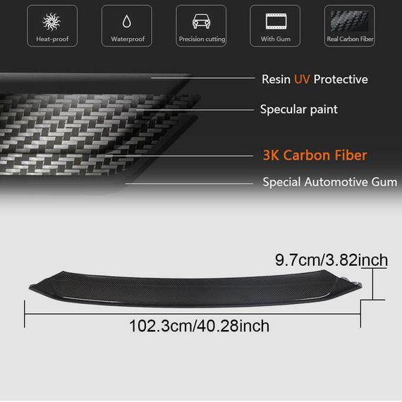 Накладка на передний бампер Lip (2013-2015, Карбон) для Jaguar Project 7 | Зображення 4