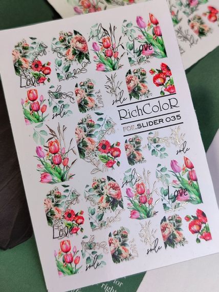 Фольгований слайдер RichColor 035 на водяній основі (6.5x9.5см) | Зображення 2